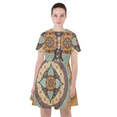 Mandala Floral Decorative Flower Art Sailor Dress