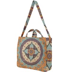 Mandala Floral Decorative Flower Art Square Shoulder Tote Bag