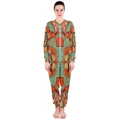 Mandala Floral Decorative Flower Onepiece Jumpsuit (ladies) by Ravend