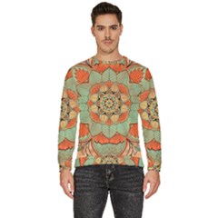 Mandala Floral Decorative Flower Men s Fleece Sweatshirt