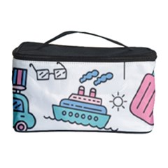 Transportation Seamless Pattern Cosmetic Storage Case by Grandong