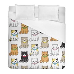 Cat Kitten Seamless Pattern Duvet Cover (full/ Double Size) by Grandong