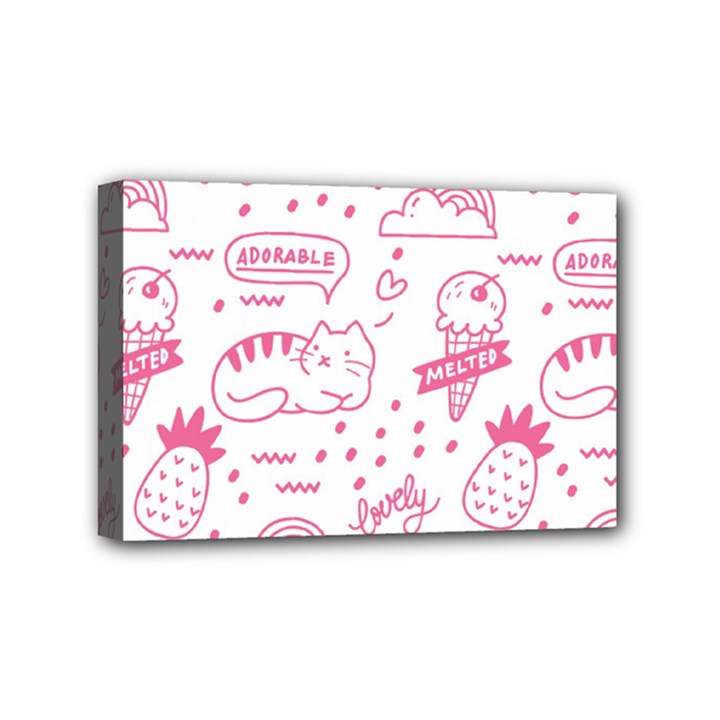 Cute Girly Seamless Pattern Mini Canvas 6  x 4  (Stretched)