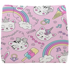 Beautiful Cute Animals Pattern Pink Seat Cushion