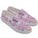 Beautiful Cute Animals Pattern Pink Men s Canvas Slip Ons View3