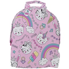 Beautiful Cute Animals Pattern Pink Mini Full Print Backpack