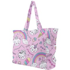 Beautiful Cute Animals Pattern Pink Simple Shoulder Bag