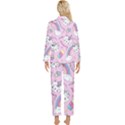 Beautiful Cute Animals Pattern Pink Womens  Long Sleeve Velvet Pocket Pajamas Set View2