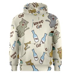 Cute Astronaut Cat With Star Galaxy Elements Seamless Pattern Men s Core Hoodie by Grandong