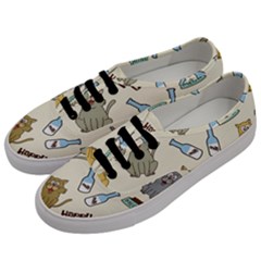 Cute Astronaut Cat With Star Galaxy Elements Seamless Pattern Men s Classic Low Top Sneakers