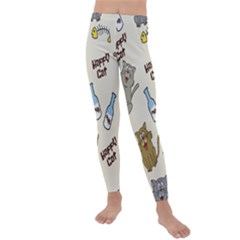 Cute Astronaut Cat With Star Galaxy Elements Seamless Pattern Kids  Lightweight Velour Leggings