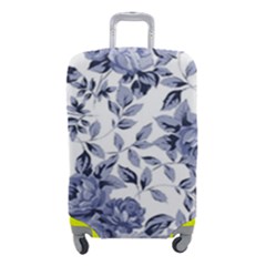 Blue Vintage Background Background With Flowers, Vintage Luggage Cover (small) by nateshop