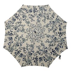 Blue Vintage Background, Blue Roses Patterns, Retro Hook Handle Umbrellas (small) by nateshop