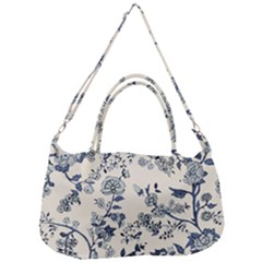 Blue Vintage Background, Blue Roses Patterns, Retro Removable Strap Handbag by nateshop