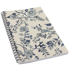 Blue Vintage Background, Blue Roses Patterns, Retro 5 5  X 8 5  Notebook by nateshop