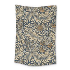 Brown Vintage Background Vintage Floral Pattern, Brown Small Tapestry by nateshop