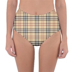 Burberry, Checker, Clothes, Fashion, Pattern Reversible High-waist Bikini Bottoms by nateshop