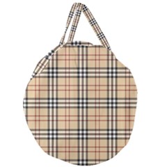 Burberry, Checker, Clothes, Fashion, Pattern Giant Round Zipper Tote by nateshop