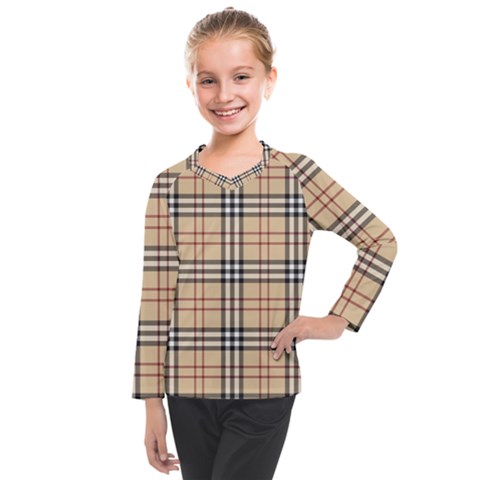 Burberry, Checker, Clothes, Fashion, Pattern Kids  Long Mesh T-shirt by nateshop