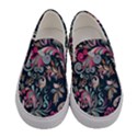 Coorful Flowers Pattern Floral Patterns Women s Canvas Slip Ons View1