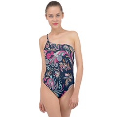 Coorful Flowers Pattern Floral Patterns Classic One Shoulder Swimsuit by nateshop