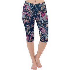 Coorful Flowers Pattern Floral Patterns Lightweight Velour Cropped Yoga Leggings by nateshop