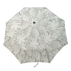 Damask, Desenho, Flowers, Gris Folding Umbrellas by nateshop