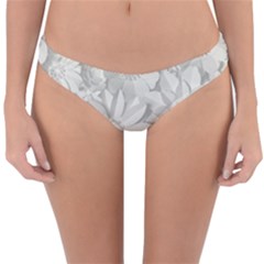 Damask, Desenho, Flowers, Gris Reversible Hipster Bikini Bottoms by nateshop