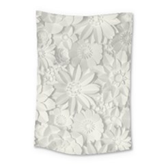 Damask, Desenho, Flowers, Gris Small Tapestry by nateshop