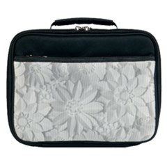 Damask, Desenho, Flowers, Gris Lunch Bag by nateshop