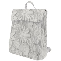 Damask, Desenho, Flowers, Gris Flap Top Backpack by nateshop