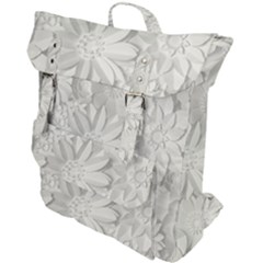 Damask, Desenho, Flowers, Gris Buckle Up Backpack by nateshop