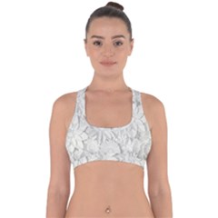 Damask, Desenho, Flowers, Gris Cross Back Hipster Bikini Top  by nateshop