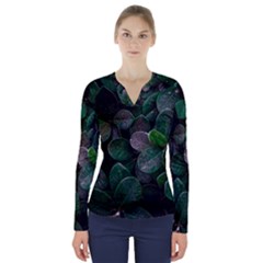 Dark Nature , Nature, Edeg V-Neck Long Sleeve Top