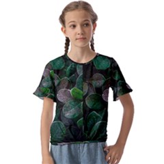 Dark Nature , Nature, Edeg Kids  Cuff Sleeve Scrunch Bottom T-Shirt