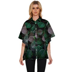 Dark Nature , Nature, Edeg Women s Batwing Button Up Shirt