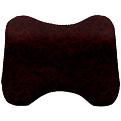 Dark Red Floral Lace, Dark Red, Flowers, Pattern, Romance Head Support Cushion by nateshop