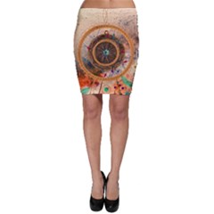 Dreamcatcher, Abstract, Colorful, Colors, Dream, Golden, Vintage Bodycon Skirt