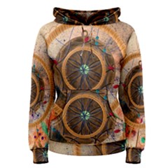 Dreamcatcher, Abstract, Colorful, Colors, Dream, Golden, Vintage Women s Pullover Hoodie by nateshop