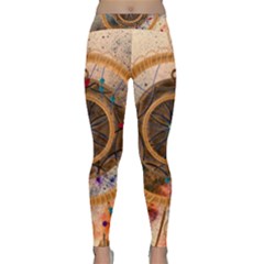 Dreamcatcher, Abstract, Colorful, Colors, Dream, Golden, Vintage Classic Yoga Leggings by nateshop