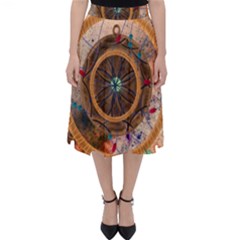 Dreamcatcher, Abstract, Colorful, Colors, Dream, Golden, Vintage Classic Midi Skirt
