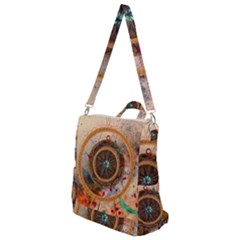 Dreamcatcher, Abstract, Colorful, Colors, Dream, Golden, Vintage Crossbody Backpack by nateshop