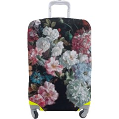 Floral Pattern, Red, Floral Print, E, Dark, Flowers Luggage Cover (large) by nateshop