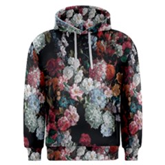 Floral Pattern, Red, Floral Print, E, Dark, Flowers Men s Overhead Hoodie by nateshop