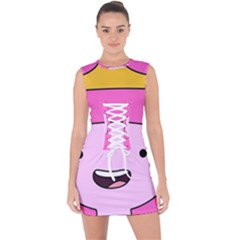 Adventure Time Princess Bubblegum Lace Up Front Bodycon Dress