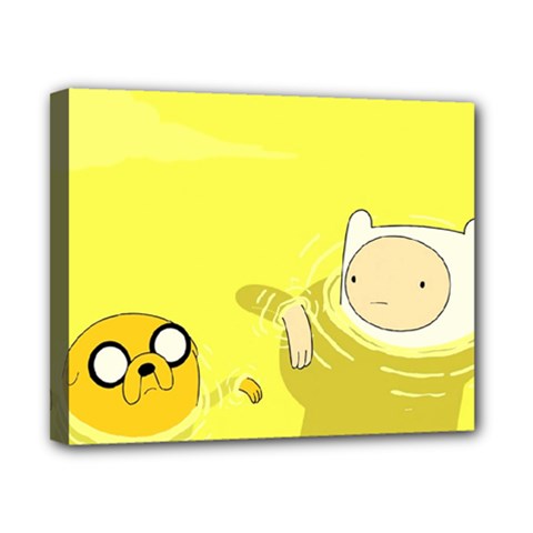 Adventure Time Jake The Dog Finn The Human Artwork Yellow Canvas 10  X 8  (stretched)