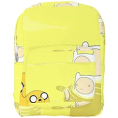 Adventure Time Jake The Dog Finn The Human Artwork Yellow Full Print Backpack by Sarkoni