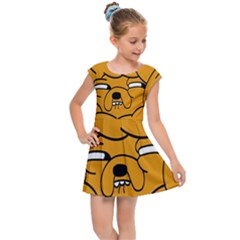 Adventure Time Jake The Dog Kids  Cap Sleeve Dress