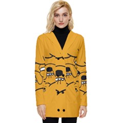Adventure Time Jake The Dog Button Up Hooded Coat  by Sarkoni