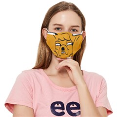 Adventure Time Jake The Dog Fitted Cloth Face Mask (adult) by Sarkoni